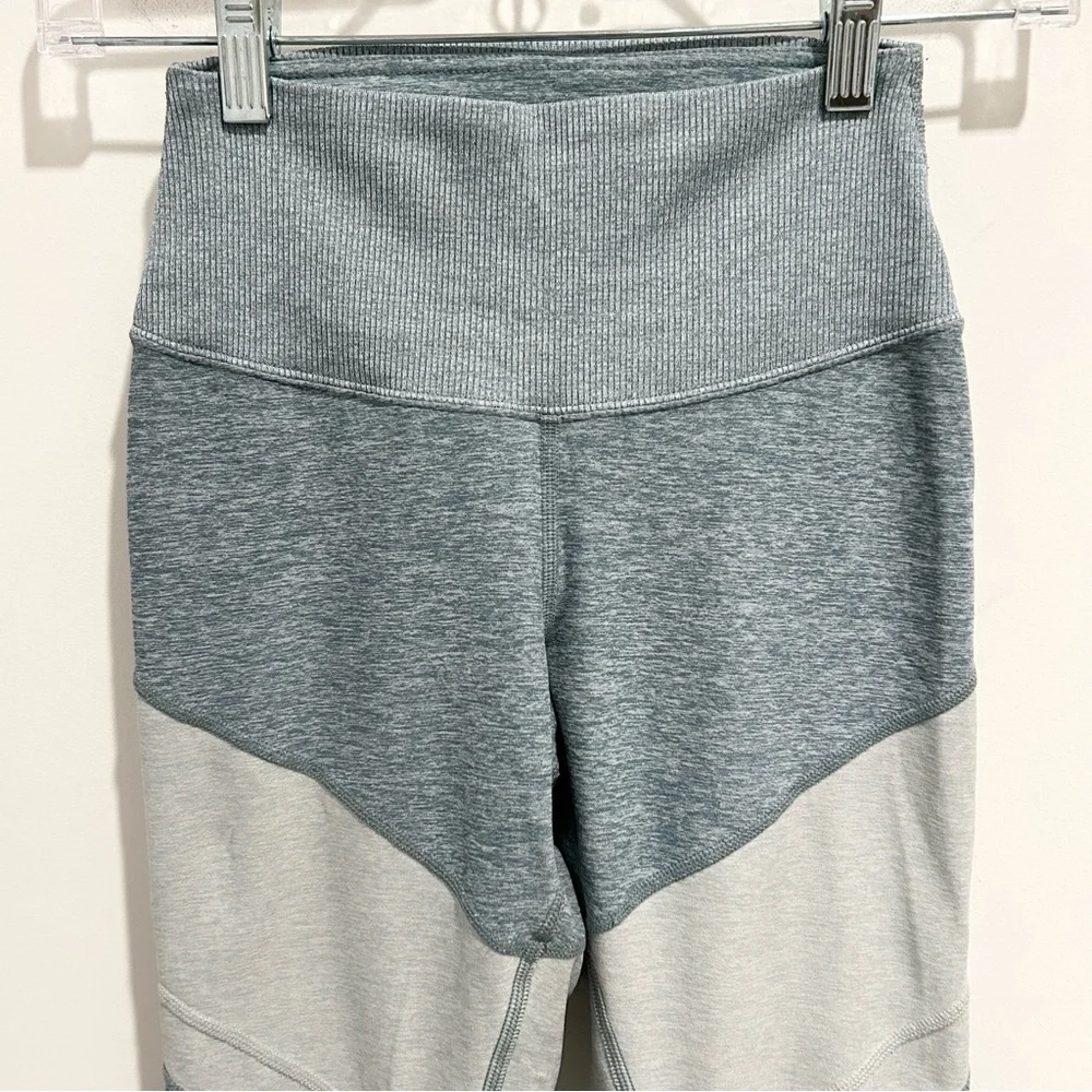 Alo Yoga Alosoft Sheila High Waist Leggings Seagrass Heather Green Size XS
